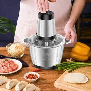 Picador Eléctrico Alimentos 4 Cuchillas