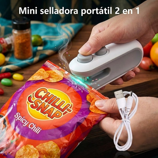 SELLADORA DE BOLSAS RECARGABLE PORTATIL