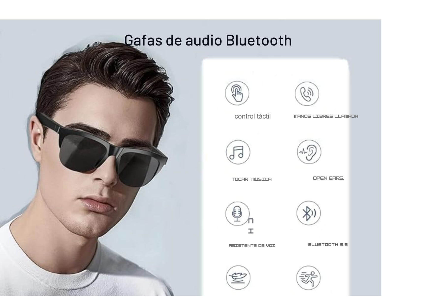 Gafas Inalambricas inteligentes Tactil