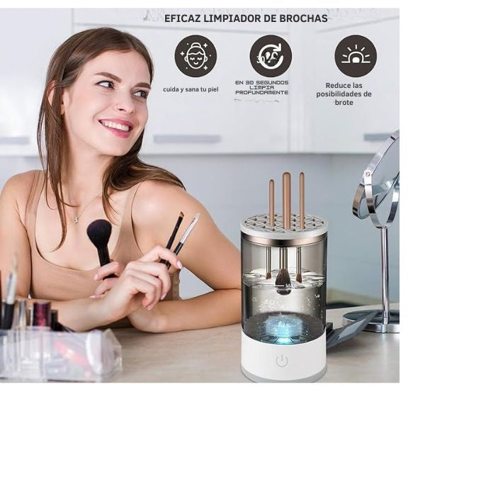 Limpiador eléctrico de brochas maquillaje