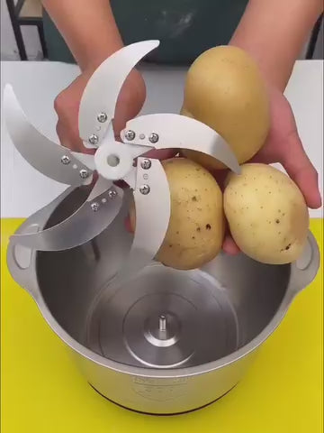 Picador Eléctrico Alimentos 4 Cuchillas