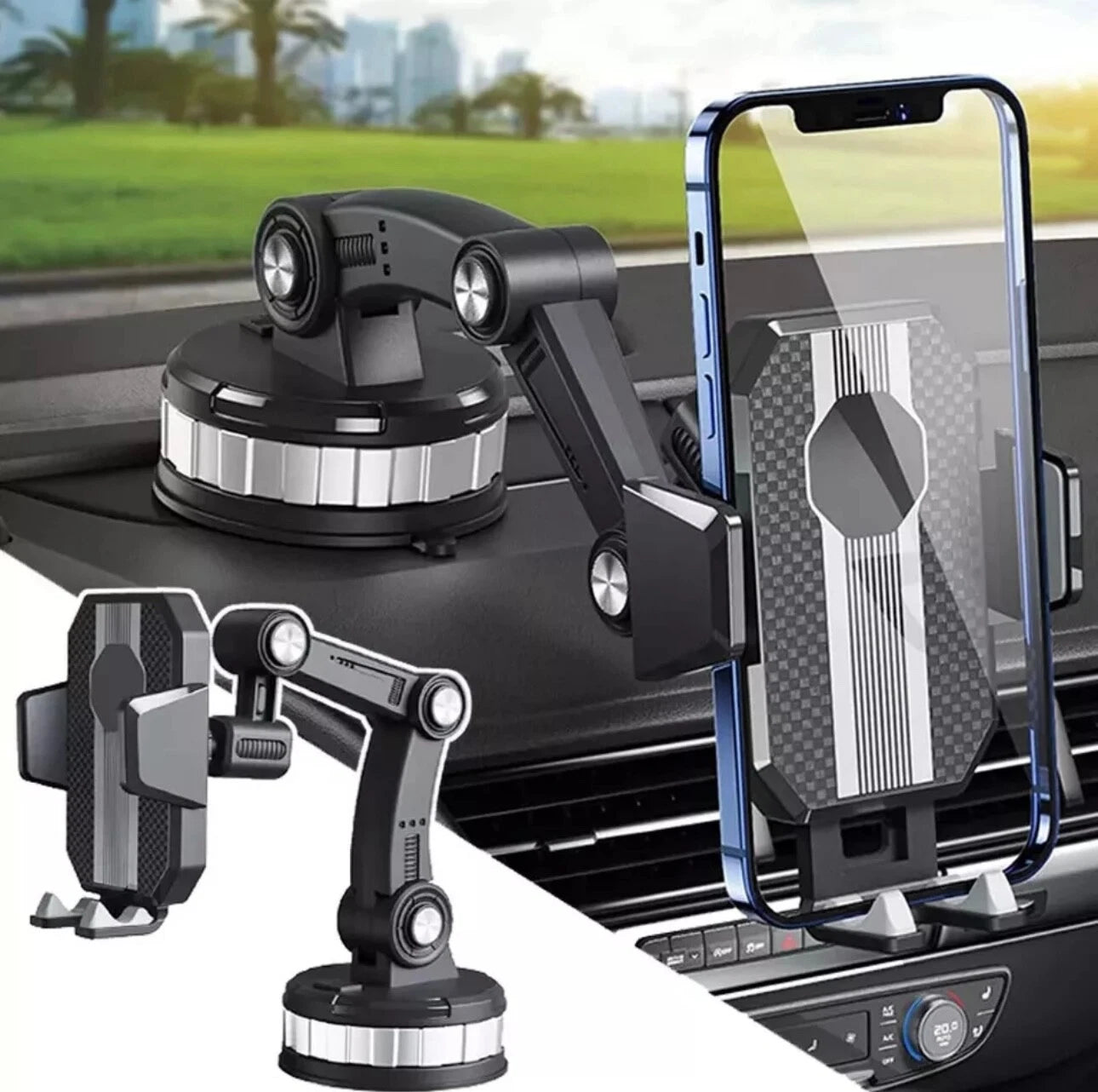 SpinMount: Soporte Celular 360° para Auto
